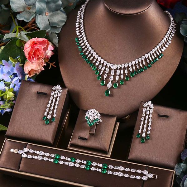 janekelly 4pcs bridal zirconia full jewelry sets for women party, luxury dubai nigeria cz crystal wedding jewelry sets, Silver
janekelly 4pcs bridal zirconia full jewelry sets for women party, luxury dubai nigeria cz crystal wedding jewelry sets, Silver