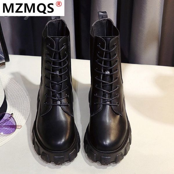 2020 new winter women's boots fashion mid calf square-heel lace-up boots round head mid-heel women's pu zapatos de mujer, Black
2020 new winter women's boots fashion mid calf square-heel lace-up boots round head mid-heel women's pu zapatos de mujer, Black
