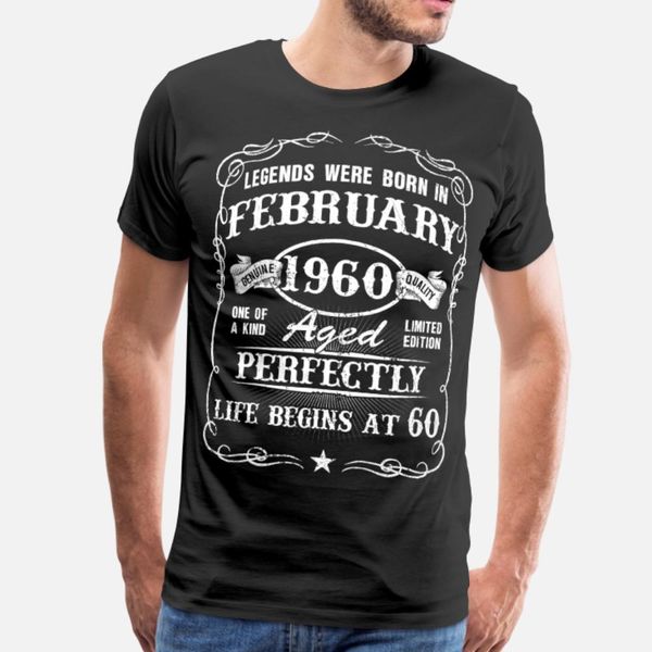 60th birthday s born february 1960 t shirt men print 100% cotton round neck natural gift humor summer pictures shirt
60th birthday s born february 1960 t shirt men print 100% cotton round neck natural gift humor summer pictures shirt
