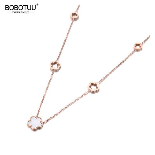bobotuu original design titanium steel 5pcs flower charm pendant jewelry rose gold shell wedding necklace for women gift bn19100, Golden;silver
bobotuu original design titanium steel 5pcs flower charm pendant jewelry rose gold shell wedding necklace for women gift bn19100, Golden;silver