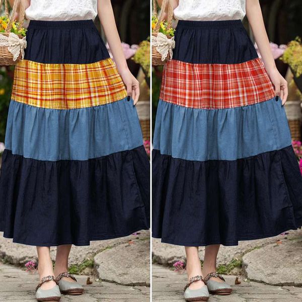 skirts women pockets elastic waist robe holiday vintage casual ruffles midi skirt patchwork printed faldas saia zanzea femme plus size, Black
skirts women pockets elastic waist robe holiday vintage casual ruffles midi skirt patchwork printed faldas saia zanzea femme plus size, Black