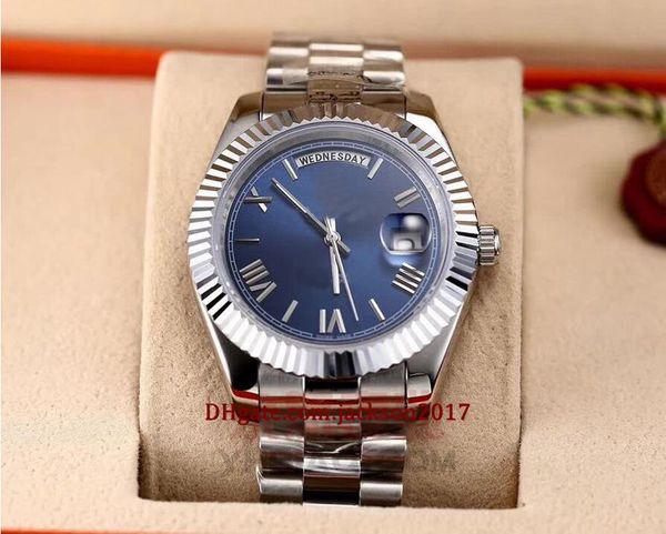 20 style christmas gift mens wristwatches automatic machinery 41mm stainless steel 2813 roman blue dial, Slivery;brown
20 style christmas gift mens wristwatches automatic machinery 41mm stainless steel 2813 roman blue dial, Slivery;brown