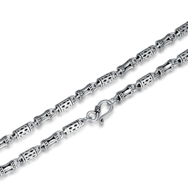 925 sterling silver necklace 5mm thick hollow bamboo festival accesorios chains necklace christmas gifts for women men
925 sterling silver necklace 5mm thick hollow bamboo festival accesorios chains necklace christmas gifts for women men