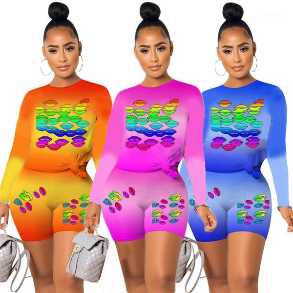 style suits lips pattern printed gradient color long sleeve shorts sets womens clothing 2 piece set womens designer sports, White
style suits lips pattern printed gradient color long sleeve shorts sets womens clothing 2 piece set womens designer sports, White