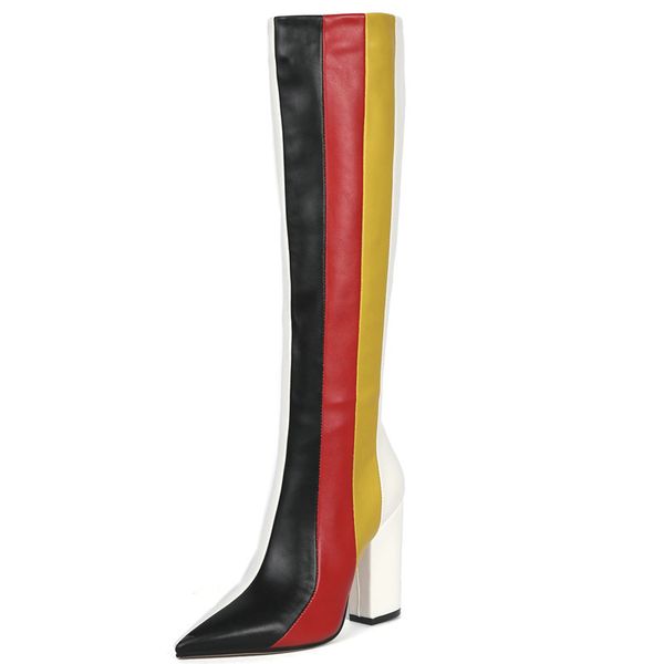 mixed colors boots 2020 new coming star style long boots women white heels thick leather boots high heels 10cm botas mujer long boot, Black
mixed colors boots 2020 new coming star style long boots women white heels thick leather boots high heels 10cm botas mujer long boot, Black