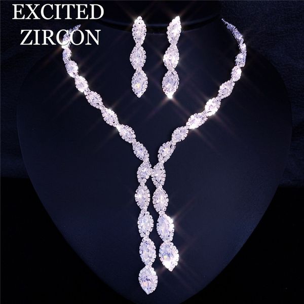 elegant ladies wedding bride bridesmaid classic fashion jewelry set delicate round zircon rhinestone necklace earrings, Silver
elegant ladies wedding bride bridesmaid classic fashion jewelry set delicate round zircon rhinestone necklace earrings, Silver