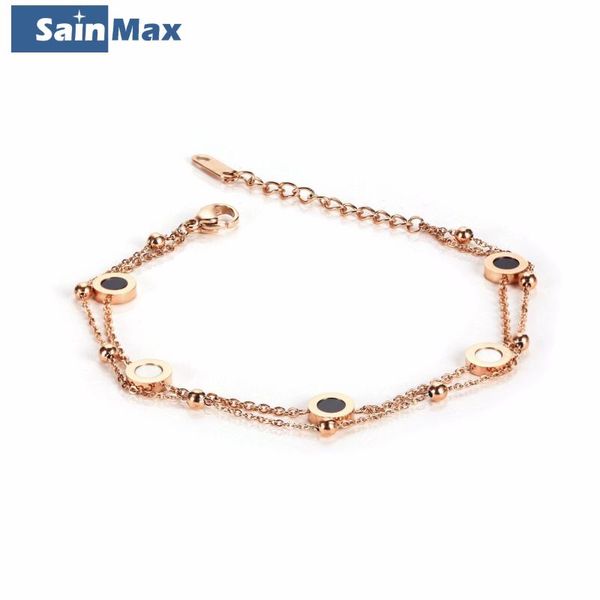 sainmax new spring summer style bracelet for women and girls three different color double chain bracelets fashion ornament, Black
sainmax new spring summer style bracelet for women and girls three different color double chain bracelets fashion ornament, Black