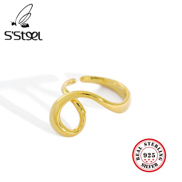 s'steel irregular rings 925 sterling silver gift for women korean heart-shaped designer gold ring anillo plata 925 mujer jewelry, Golden;silver
s'steel irregular rings 925 sterling silver gift for women korean heart-shaped designer gold ring anillo plata 925 mujer jewelry, Golden;silver