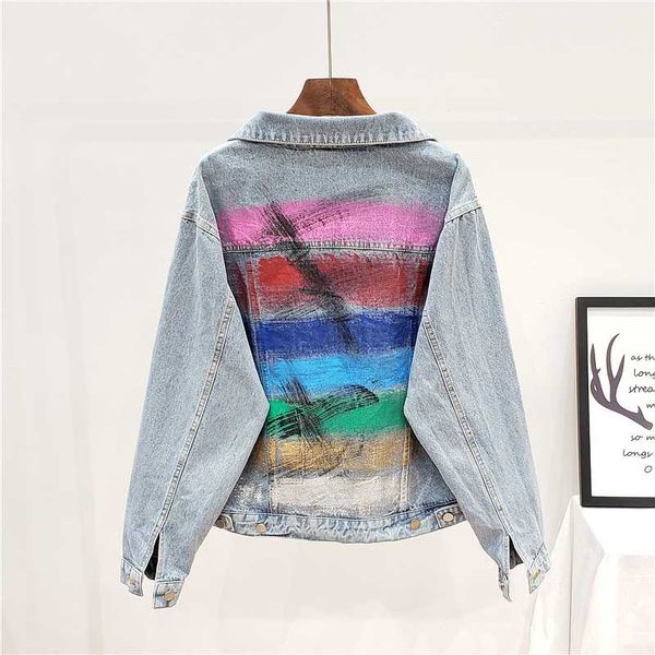 fashion graffiti denim jacket women outerwear loose long sleeve short jeans jacket vintage washed jeans coat female streetwear, Black;brown
fashion graffiti denim jacket women outerwear loose long sleeve short jeans jacket vintage washed jeans coat female streetwear, Black;brown
