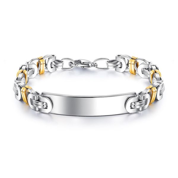 link, chain yo brand gold stainless steel id tag bracelet for men fashion jewelry friend gifts, Black
link, chain yo brand gold stainless steel id tag bracelet for men fashion jewelry friend gifts, Black