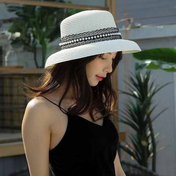 women lace wide straw hat outdoor beach sun hat girl summer cap fashion items trend personality comfort delicate, Blue;gray
women lace wide straw hat outdoor beach sun hat girl summer cap fashion items trend personality comfort delicate, Blue;gray