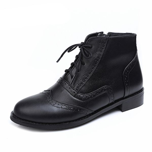 women winter snow boots genuine leather ankle spring heel boot woman short brown boots 2020 for women boots, Black
women winter snow boots genuine leather ankle spring heel boot woman short brown boots 2020 for women boots, Black