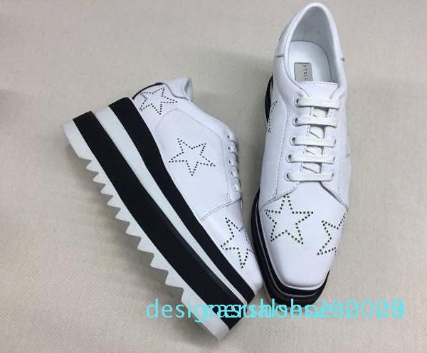 1new stella mccartney womens calfskin genuine leather platform casual shoes cut-outs star oxfords stripes wedge elyse lace-up sneaker d02, Black 
1new stella mccartney womens calfskin genuine leather platform casual shoes cut-outs star oxfords stripes wedge elyse lace-up sneaker d02, Black