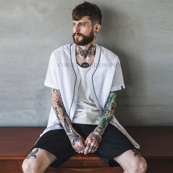 s-5xl 2020 new men's clothing hair stylist splice handmade loose v collar shirt plus size singer costumes, White;black
s-5xl 2020 new men's clothing hair stylist splice handmade loose v collar shirt plus size singer costumes, White;black