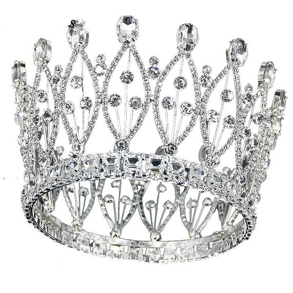 large crown bridal luxury big tiara for wedding crystal rhinestone bride hair accessories head headpiece hair jewelry jci098, White;golden
large crown bridal luxury big tiara for wedding crystal rhinestone bride hair accessories head headpiece hair jewelry jci098, White;golden