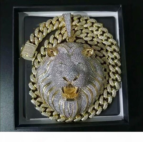 mens jewelry hip hop iced out pendant necklace bling diamond cuban link chain big pendants lion animal rapper accessories, Silver
mens jewelry hip hop iced out pendant necklace bling diamond cuban link chain big pendants lion animal rapper accessories, Silver