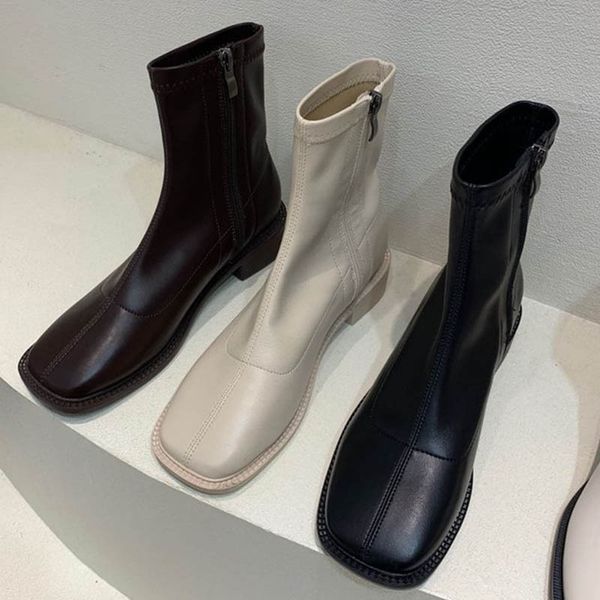 chic square toe zipper boots women shoes winter plush chunky heels botines mujer 2020 british microfiber leather riding botas, Black
chic square toe zipper boots women shoes winter plush chunky heels botines mujer 2020 british microfiber leather riding botas, Black