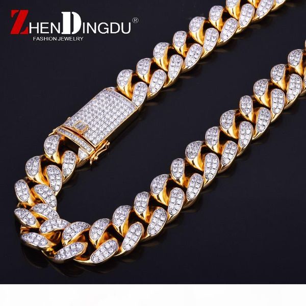 finish men's 20mm heavy iced zircon miami cuban link necklace choker bling bling hip hop jewelry gold silver chain 18" 20
finish men's 20mm heavy iced zircon miami cuban link necklace choker bling bling hip hop jewelry gold silver chain 18" 20