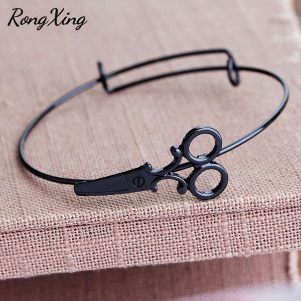 rongxing unique scissors charms opening bracelets for women men black/gold/silver color adjustable bangles minimalist jewelry, Red;blue
rongxing unique scissors charms opening bracelets for women men black/gold/silver color adjustable bangles minimalist jewelry, Red;blue