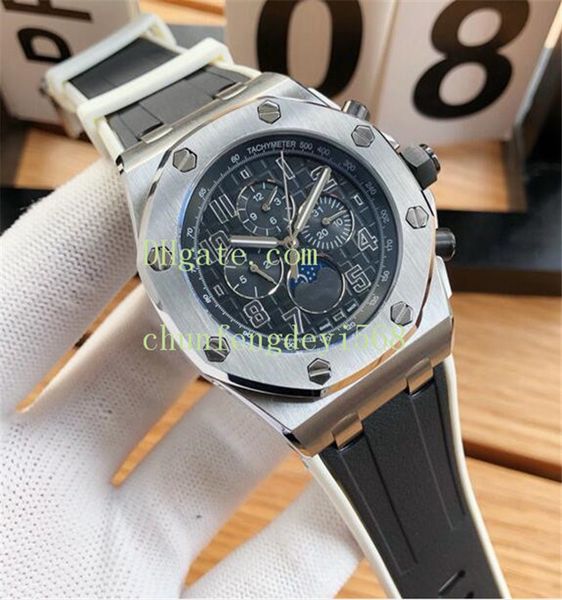 luxury watch mechanical rubber strap sport silicone strap import 45mm white black dial 316l steel automatic mens wristwatch, Slivery;brown
luxury watch mechanical rubber strap sport silicone strap import 45mm white black dial 316l steel automatic mens wristwatch, Slivery;brown