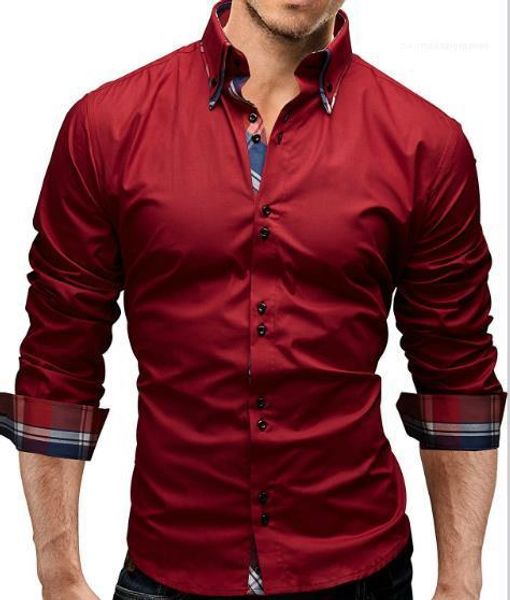 casual slim long sleeve boy solid color mens shirts fashion designer panelled mens clothing, White;black
casual slim long sleeve boy solid color mens shirts fashion designer panelled mens clothing, White;black