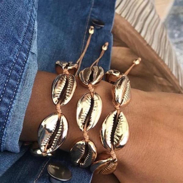 fashion cowrie shell bracelets for women vintage handmade rope woven bracelets shell beads charm bracelet bohemian beach jewelry, Golden;silver
fashion cowrie shell bracelets for women vintage handmade rope woven bracelets shell beads charm bracelet bohemian beach jewelry, Golden;silver