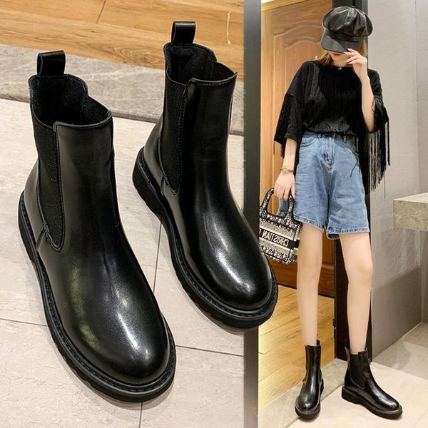 women's spring autumn boots women elasticated black flat leather boots ladies stylish and comfortable ankle
women's spring autumn boots women elasticated black flat leather boots ladies stylish and comfortable ankle