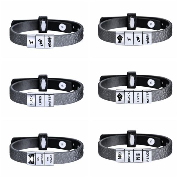 new 2020 matter bracelet i can't breathe black stainless steel adjustable wristband black lives men women bangles blm bracelets, Golden;silver
new 2020 matter bracelet i can't breathe black stainless steel adjustable wristband black lives men women bangles blm bracelets, Golden;silver