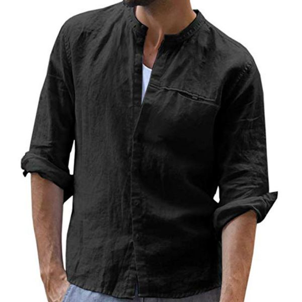 autumn and winter new foreign trade men's leisure cotton linen long sleeve shirt men's black long sleeve shirt, White;black
autumn and winter new foreign trade men's leisure cotton linen long sleeve shirt men's black long sleeve shirt, White;black