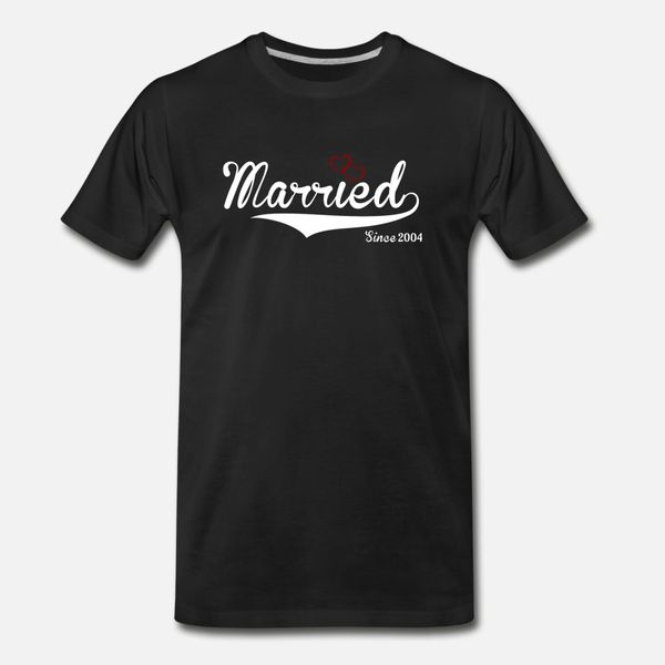 married since 2004 t shirt men design short sleeve o-neck standard crazy breathable summer pattern shirt
married since 2004 t shirt men design short sleeve o-neck standard crazy breathable summer pattern shirt