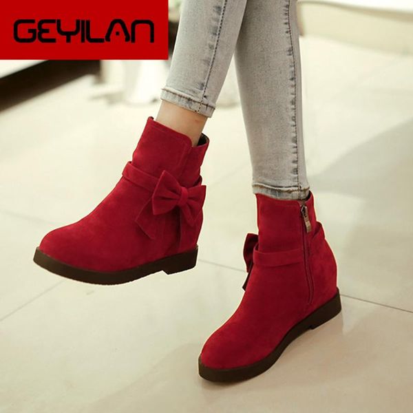 snow boots women winter suede ladies bow wedge increase ankle boot female comfort solid color shoes plus size, Black
snow boots women winter suede ladies bow wedge increase ankle boot female comfort solid color shoes plus size, Black