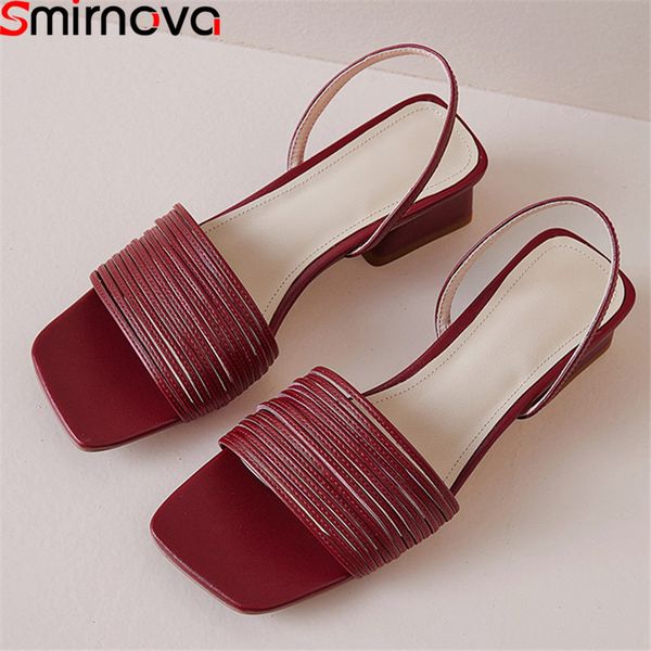 smirnova 2020 new arrival women sandals genuine leather shoes med heels square toe solid color ladies shoes green red, Black
smirnova 2020 new arrival women sandals genuine leather shoes med heels square toe solid color ladies shoes green red, Black