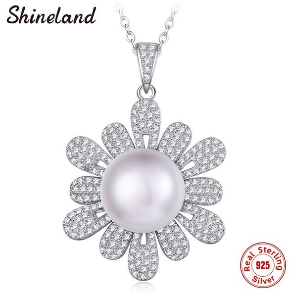 shineland freshwater pearl zircon pendant fashion jewelry 925 sterling silver link necklaces women party wedding gift
shineland freshwater pearl zircon pendant fashion jewelry 925 sterling silver link necklaces women party wedding gift