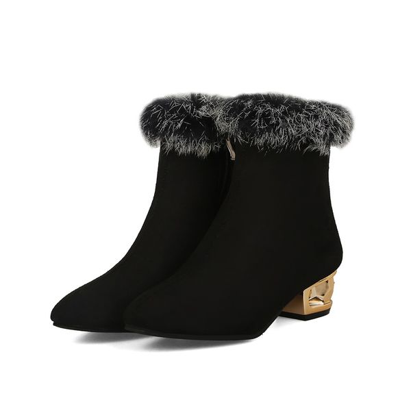 faux leather fur women snow boots casual shoes ankle boots for women female autumn winter zipper high heels botas mujer, Black
faux leather fur women snow boots casual shoes ankle boots for women female autumn winter zipper high heels botas mujer, Black