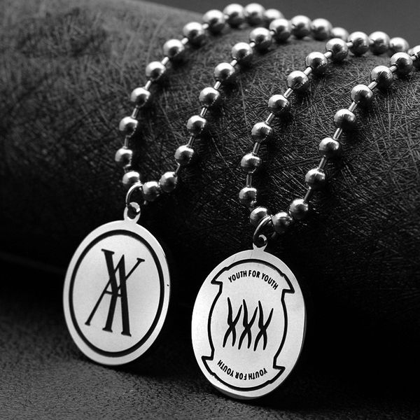 necklaces mens stainless steel beads chain necklace pendants hip hop steampunk simple round card necklace jewelry on the neck, Silver
necklaces mens stainless steel beads chain necklace pendants hip hop steampunk simple round card necklace jewelry on the neck, Silver