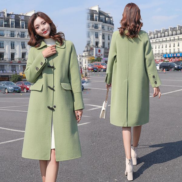 women's wool & blends yasuguoji fashion horn button green coat women womens winter long coats elegant thicken pink monteau femme, Black
women's wool & blends yasuguoji fashion horn button green coat women womens winter long coats elegant thicken pink monteau femme, Black