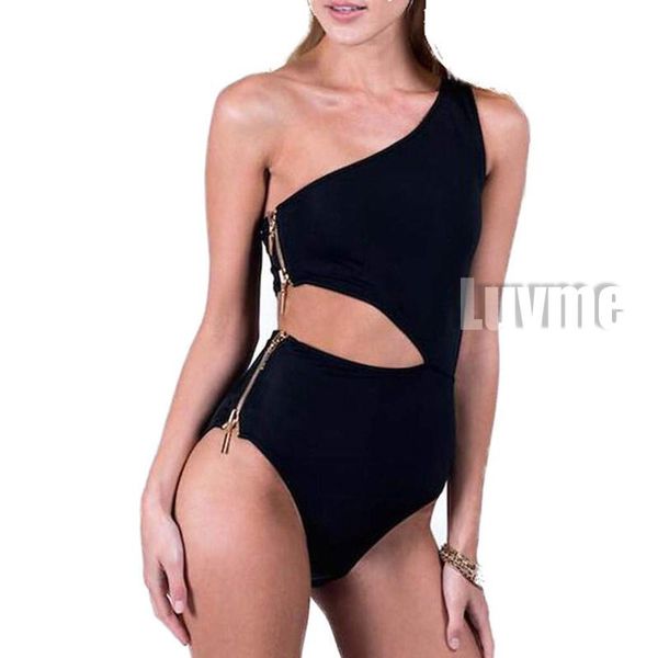 women's swimwear luvme 2021 one shoulder bikini set women bra swimsuit push up summer beach bathing suit white biquini, White;black
women's swimwear luvme 2021 one shoulder bikini set women bra swimsuit push up summer beach bathing suit white biquini, White;black