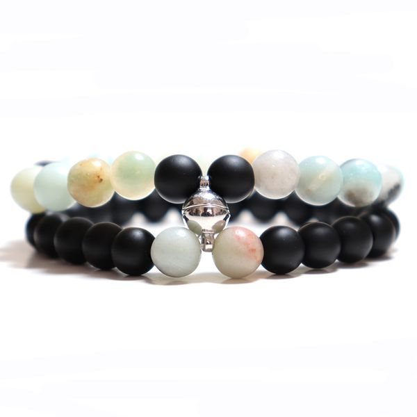 classic 2pcs/pair couple bracelet for lovers natural stone beads braslet distance matching braclet valentine's day gift, Golden;silver
classic 2pcs/pair couple bracelet for lovers natural stone beads braslet distance matching braclet valentine's day gift, Golden;silver