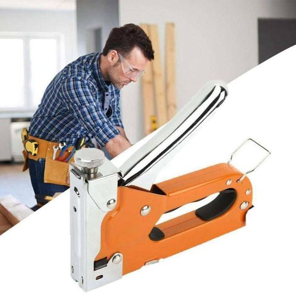 3 in 1 manual nail staple gun furniture stapler for wood door upholstery framing gun hand tools