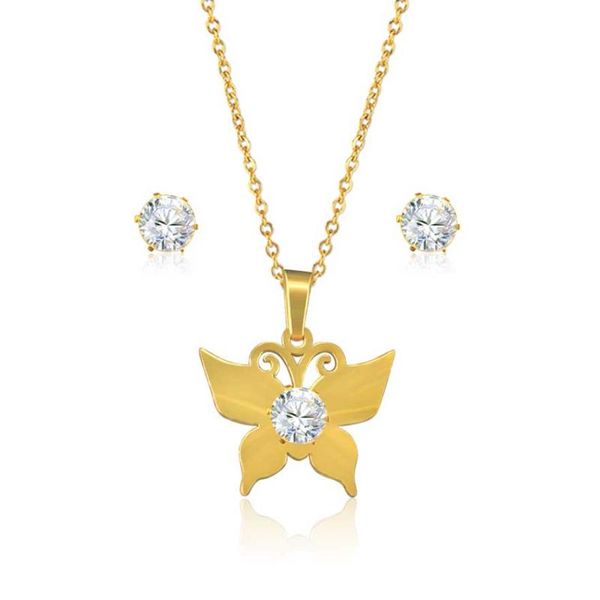earrings & necklace oufei butterfly jewelry sets necklaces pendants chain choker stud stainless steel jewellery jewerly colier, Silver
earrings & necklace oufei butterfly jewelry sets necklaces pendants chain choker stud stainless steel jewellery jewerly colier, Silver