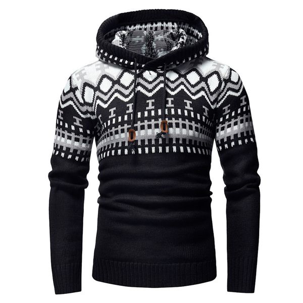 men's sweaters hooded cotton pullover patchwork autumn winter slim fit warm long sleeve soft clothes knitted casual male sweater, White;black
men's sweaters hooded cotton pullover patchwork autumn winter slim fit warm long sleeve soft clothes knitted casual male sweater, White;black