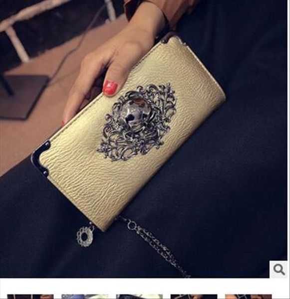 1pcs lot metal skull pattern pu leather long wallets women wallets portable casual lady cash purse pu standard wallet, Red;black
1pcs lot metal skull pattern pu leather long wallets women wallets portable casual lady cash purse pu standard wallet, Red;black