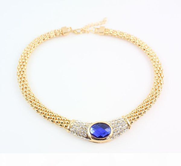 the newfashion women 18k gold plated crystal sapphire wedding party necklace earrings bracelet ring jewelry sets, Slivery;golden
the newfashion women 18k gold plated crystal sapphire wedding party necklace earrings bracelet ring jewelry sets, Slivery;golden