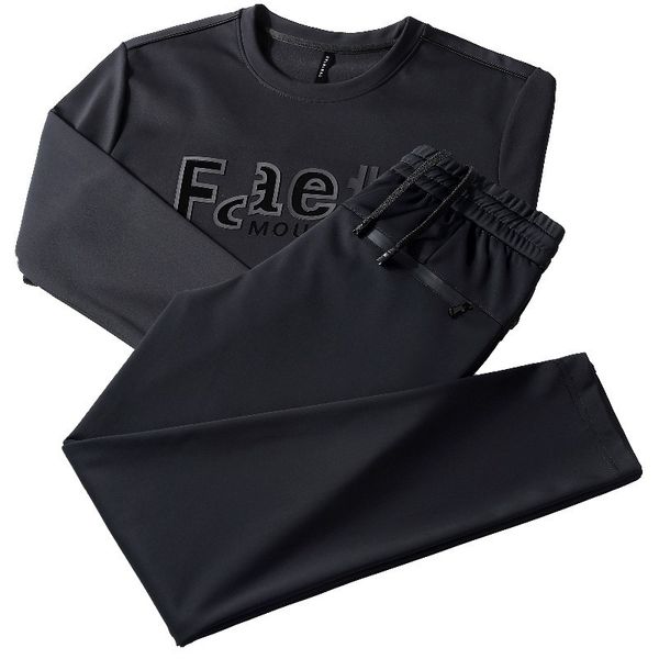 autumn clothes men leisure suit round collar fleece male two-piece running big 589 yards long pants, Black
autumn clothes men leisure suit round collar fleece male two-piece running big 589 yards long pants, Black