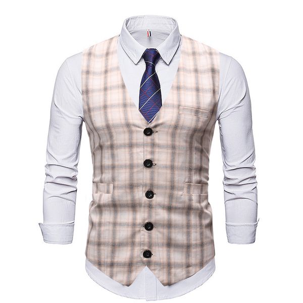 men's vests plaid formal blazer casual single breasted v-neck fashion m-3xl male england style, Black;white
men's vests plaid formal blazer casual single breasted v-neck fashion m-3xl male england style, Black;white