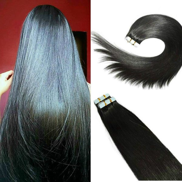 tape in human hair extensions #1b natural color remy human hair extensions silk straight 100g 40pcs, Black
tape in human hair extensions #1b natural color remy human hair extensions silk straight 100g 40pcs, Black