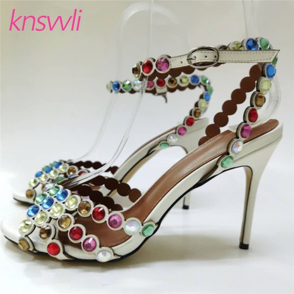 colourful crystal high heels gladiator sandals women ankle buckle strap sandalias mujer summer stiletto party shoes woman, Black
colourful crystal high heels gladiator sandals women ankle buckle strap sandalias mujer summer stiletto party shoes woman, Black