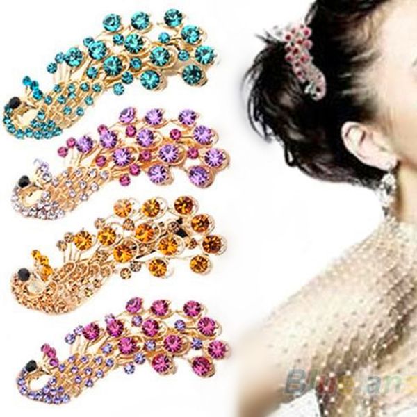 2020 selling fashion peacock full crystal rhinestones hairpin hair clip headwear barrettes for women, Golden;silver
2020 selling fashion peacock full crystal rhinestones hairpin hair clip headwear barrettes for women, Golden;silver