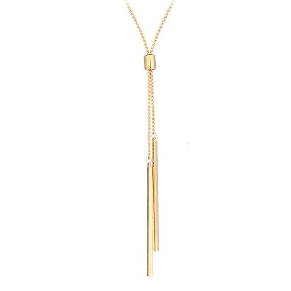 simple linear pendant necklace for women water drop alloy long statement necklaces lady gift jewelry, Silver
simple linear pendant necklace for women water drop alloy long statement necklaces lady gift jewelry, Silver