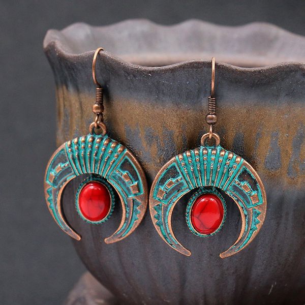 dangle & chandelier vintage ethnic earrings 2021 women antique copper metal red acrylic gem boho drop earring jewelry boucle d'oreille, Silver
dangle & chandelier vintage ethnic earrings 2021 women antique copper metal red acrylic gem boho drop earring jewelry boucle d'oreille, Silver